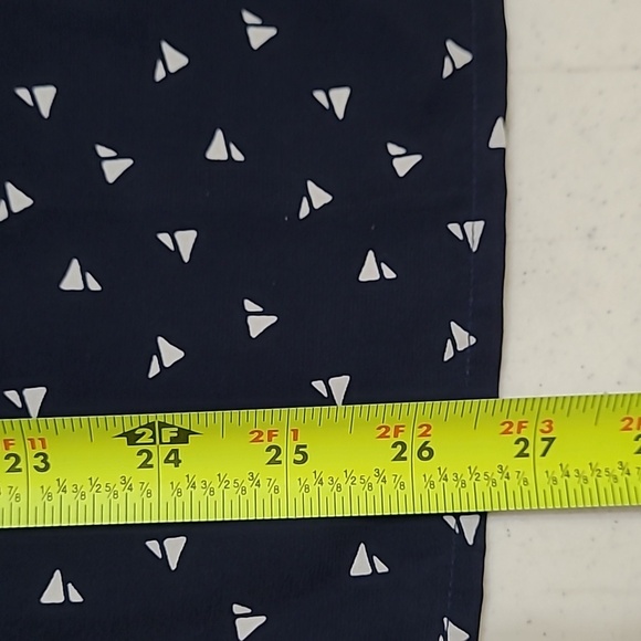 Tommy Hilfiger Navy Blue Blouse with White Pattern & Ribbon Detail size XL - Picture 7 of 7